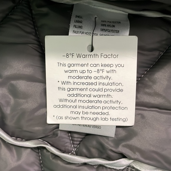 Calvin Klein Repel -8 Warmth Factor Snow Gray Coat Size Extra Small - Picture 5 of 6